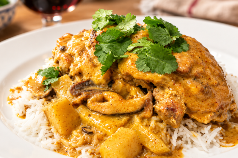 Creamy Chicken, Pear & Mushroom Curry
