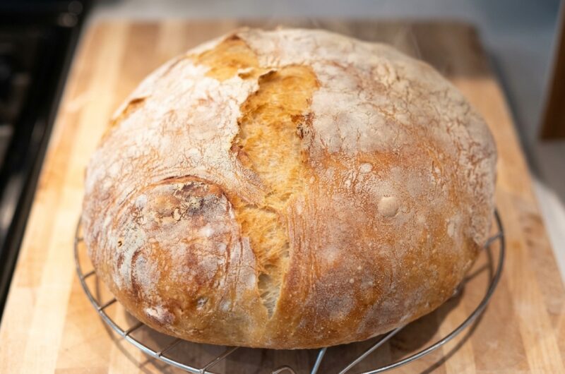 Easy No-Knead Crusty Bread Loaf